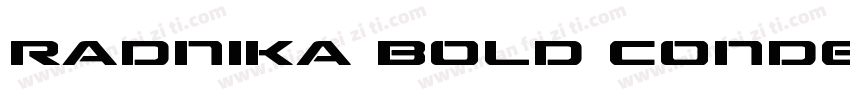 Radnika Bold Condensed字体转换